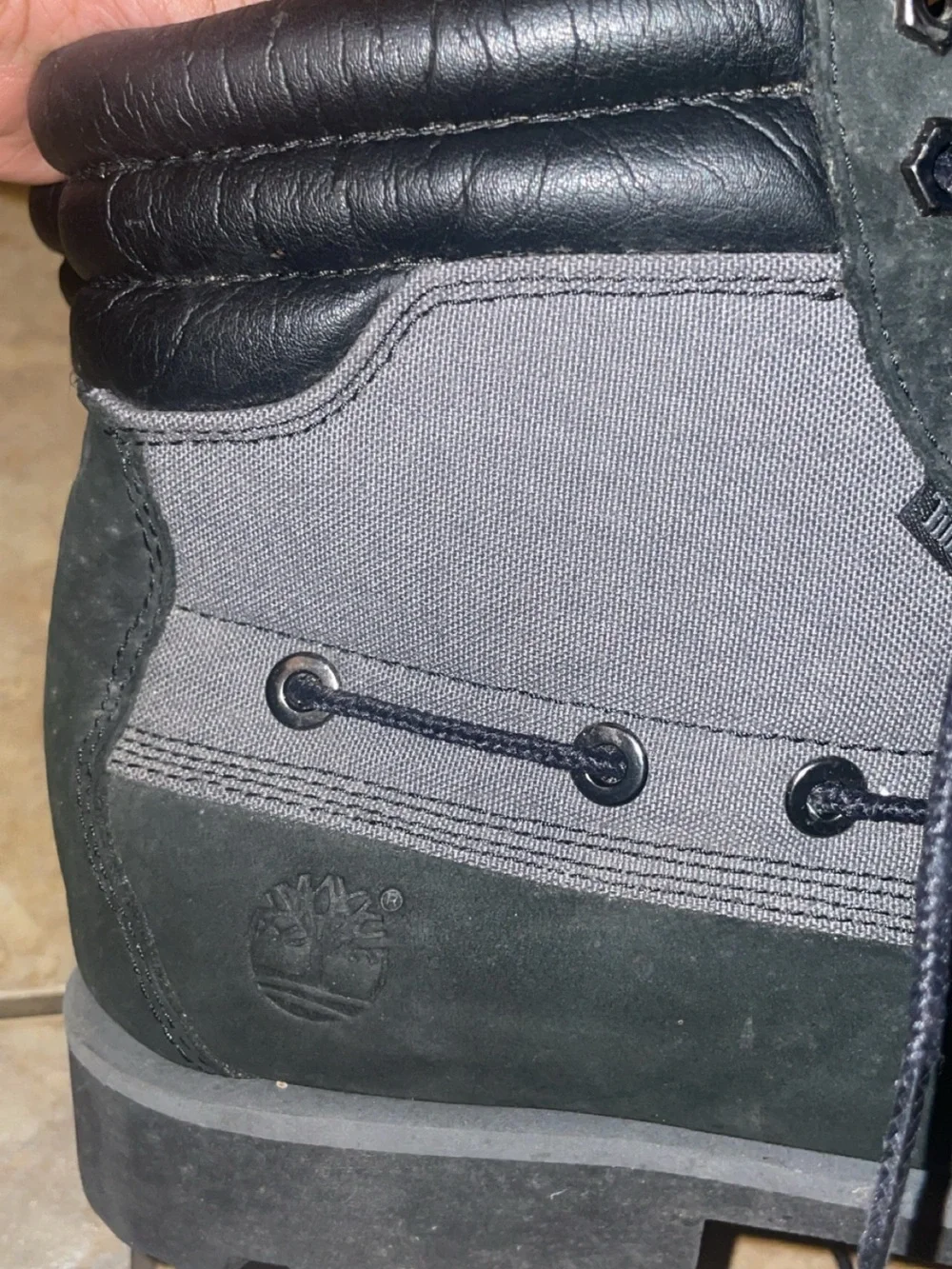 Timberland Black and Gray Lace-Up Men's Boots